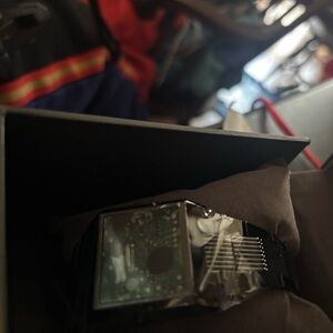 Bulova Computron D-Cave Men's Black Digital Stainless Steel Watch 32MM 98C140